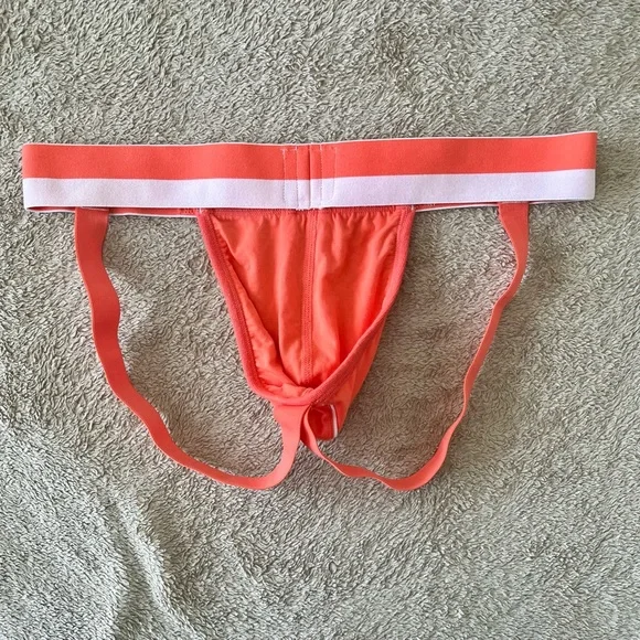 Nasty Pig Vibrant Orange Jockstrap with White Trim - Picture 4 of 6